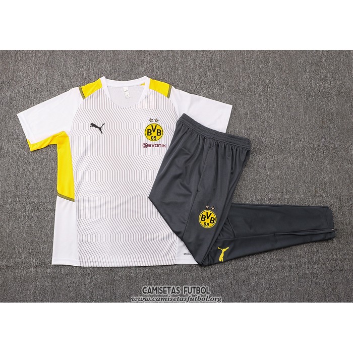 Chandal del Borussia Dortmund Manga Corta 2021/2022 Blanco